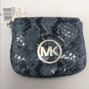 Michael Kors blue snakeskin crossbody